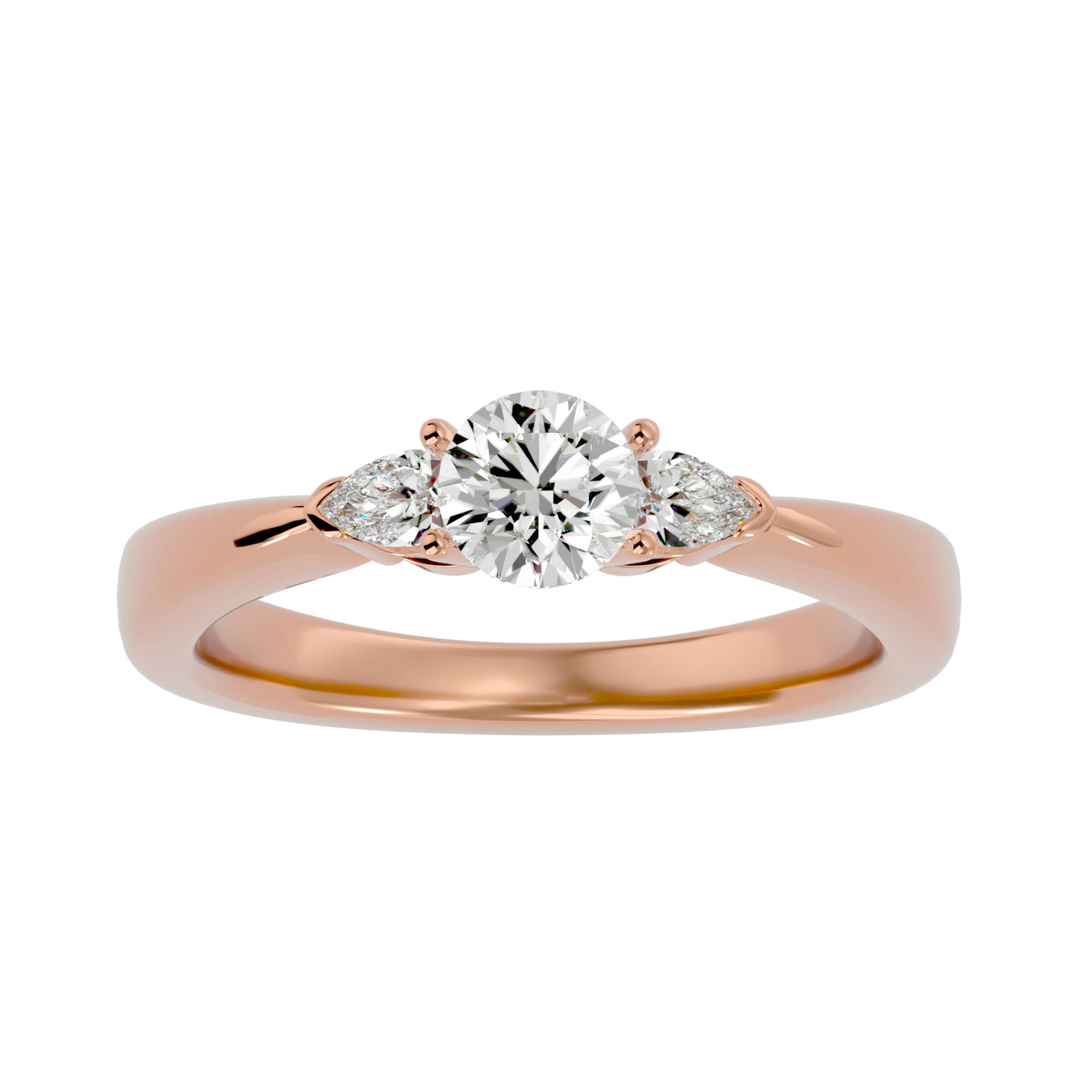 1 ctw Round Three Stone Lab Grown Diamond Ring