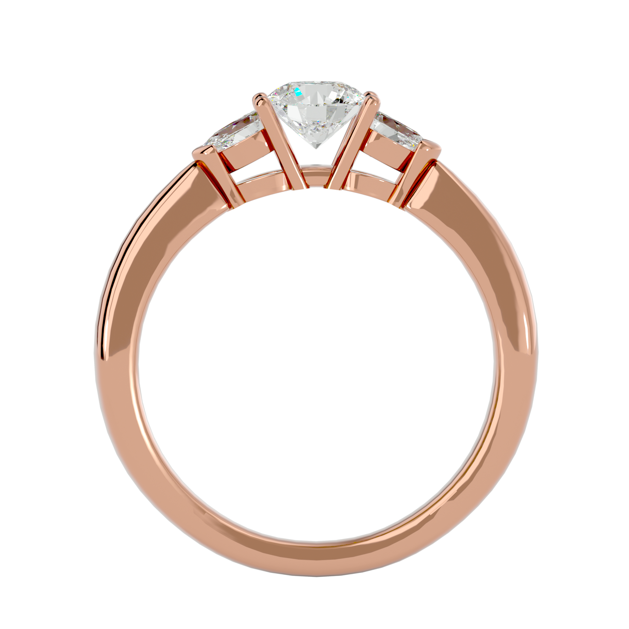 1 ctw Round Three Stone Lab Grown Diamond Ring