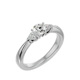 1 ctw Round Three Stone Lab Grown Diamond Ring