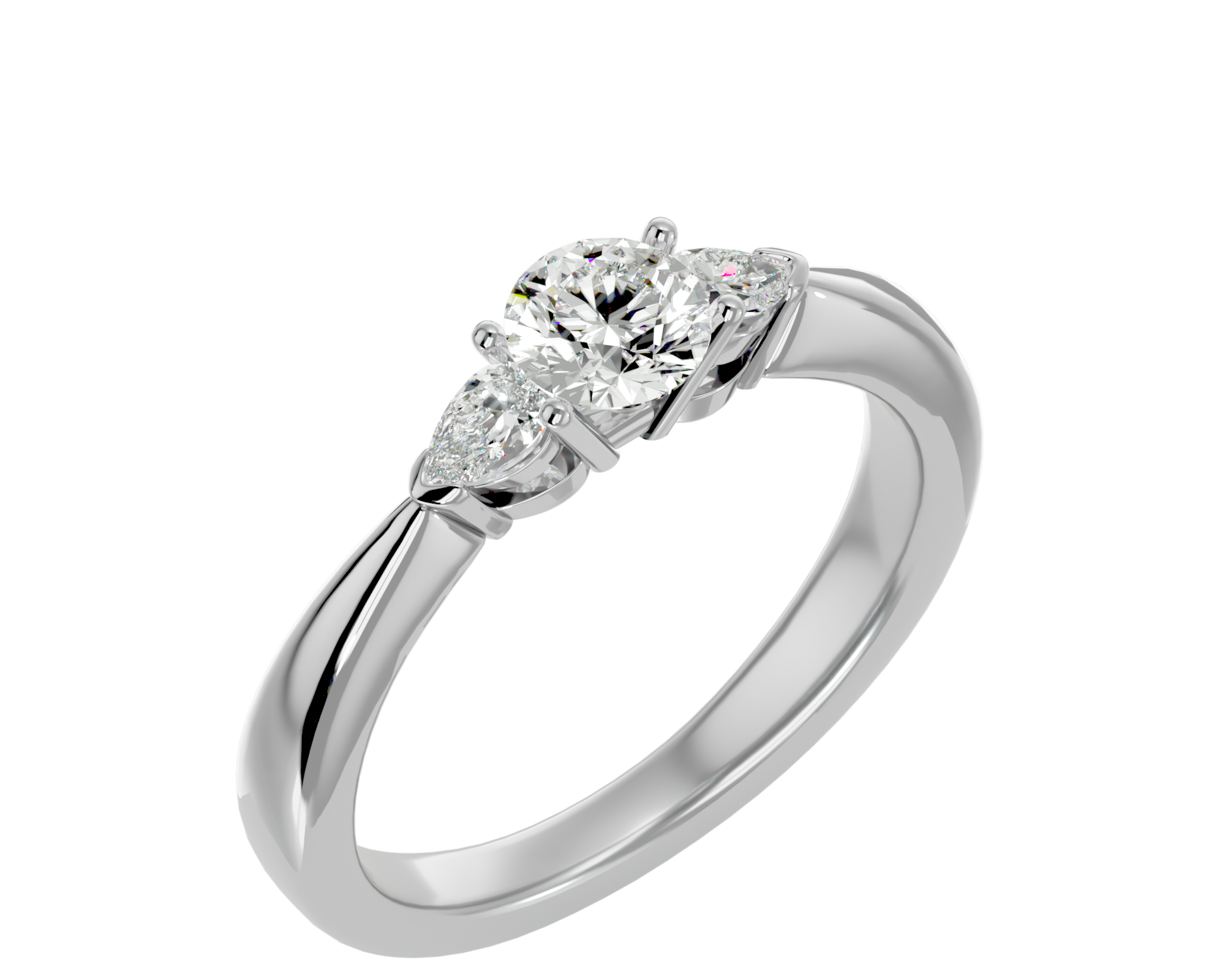 1 ctw Round Three Stone Lab Grown Diamond Ring