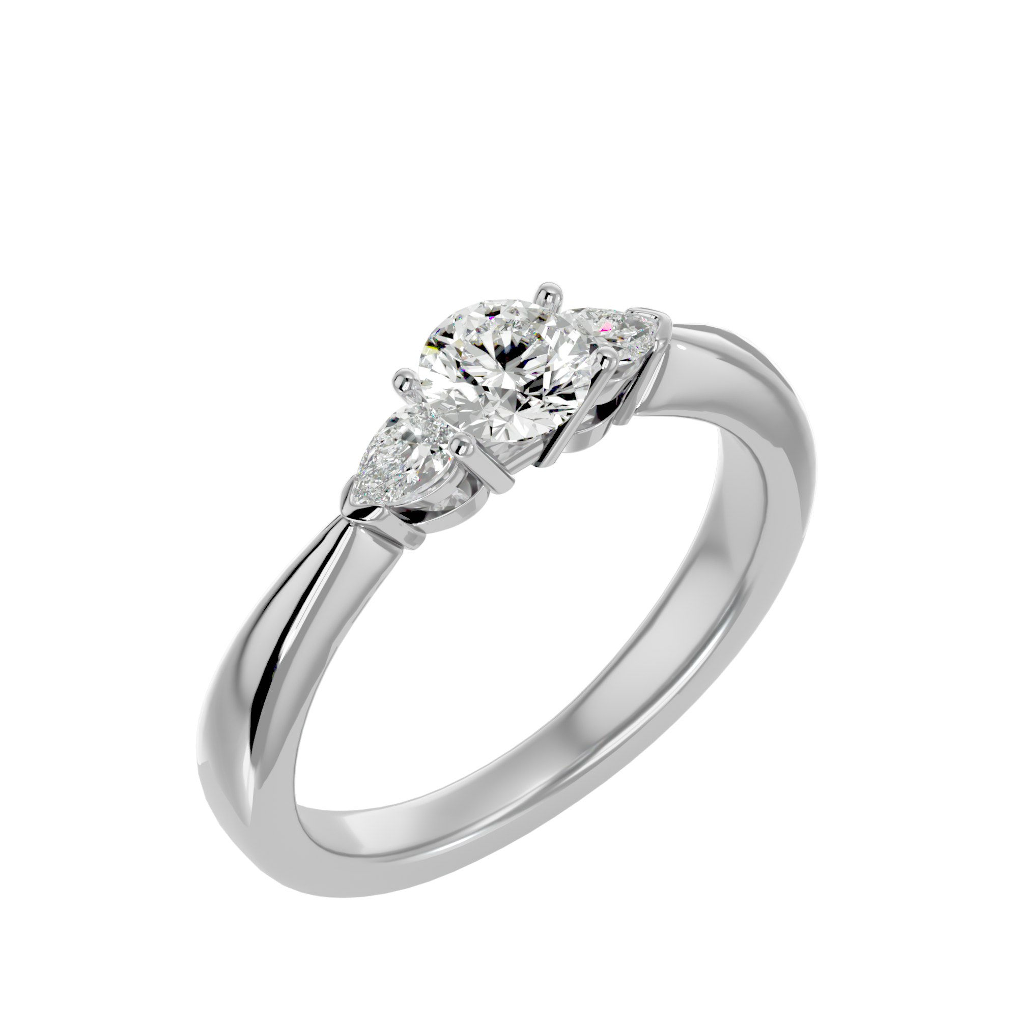 1 ctw Round Three Stone Lab Grown Diamond Ring