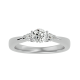 1 ctw Round Three Stone Lab Grown Diamond Ring