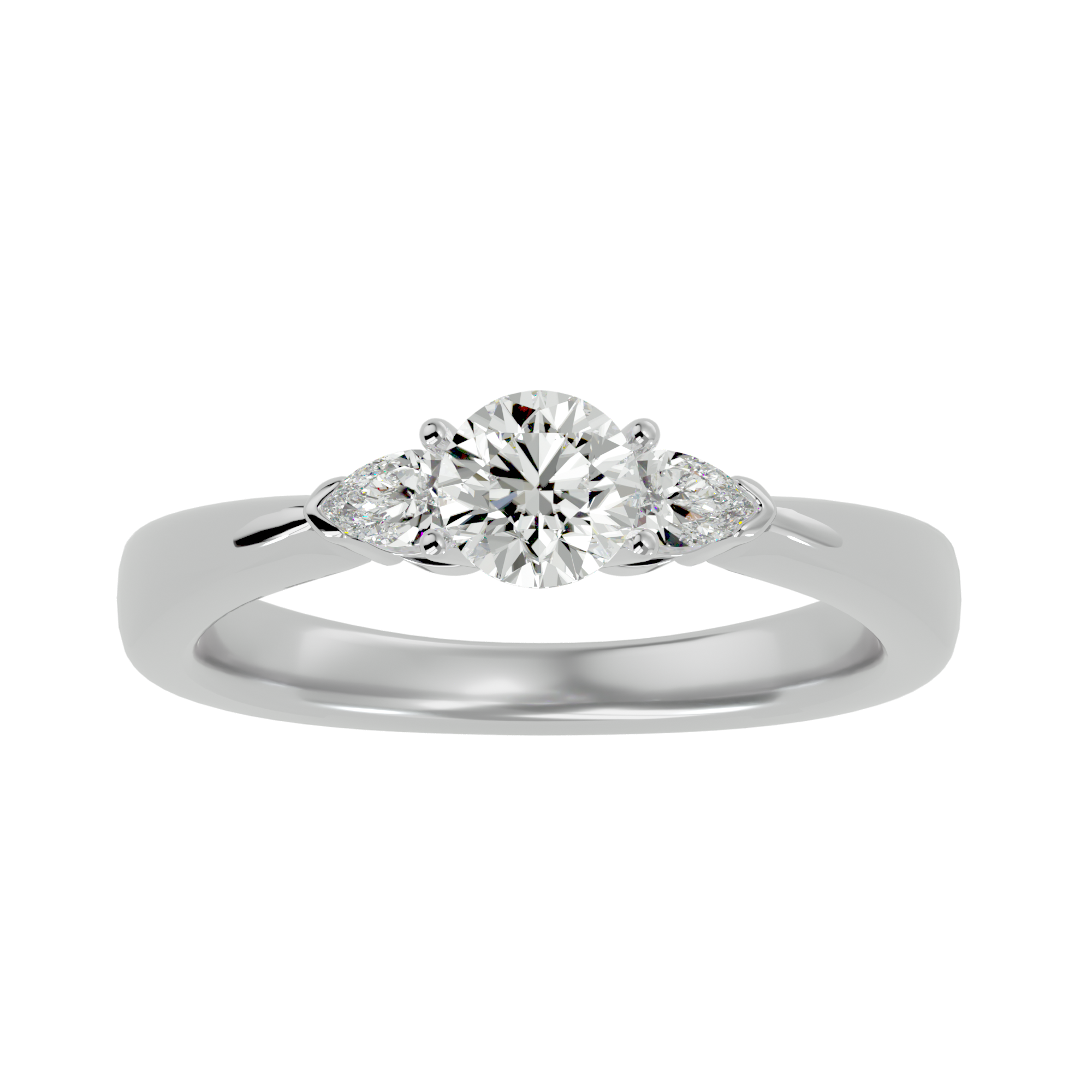 1 ctw Round Three Stone Lab Grown Diamond Ring