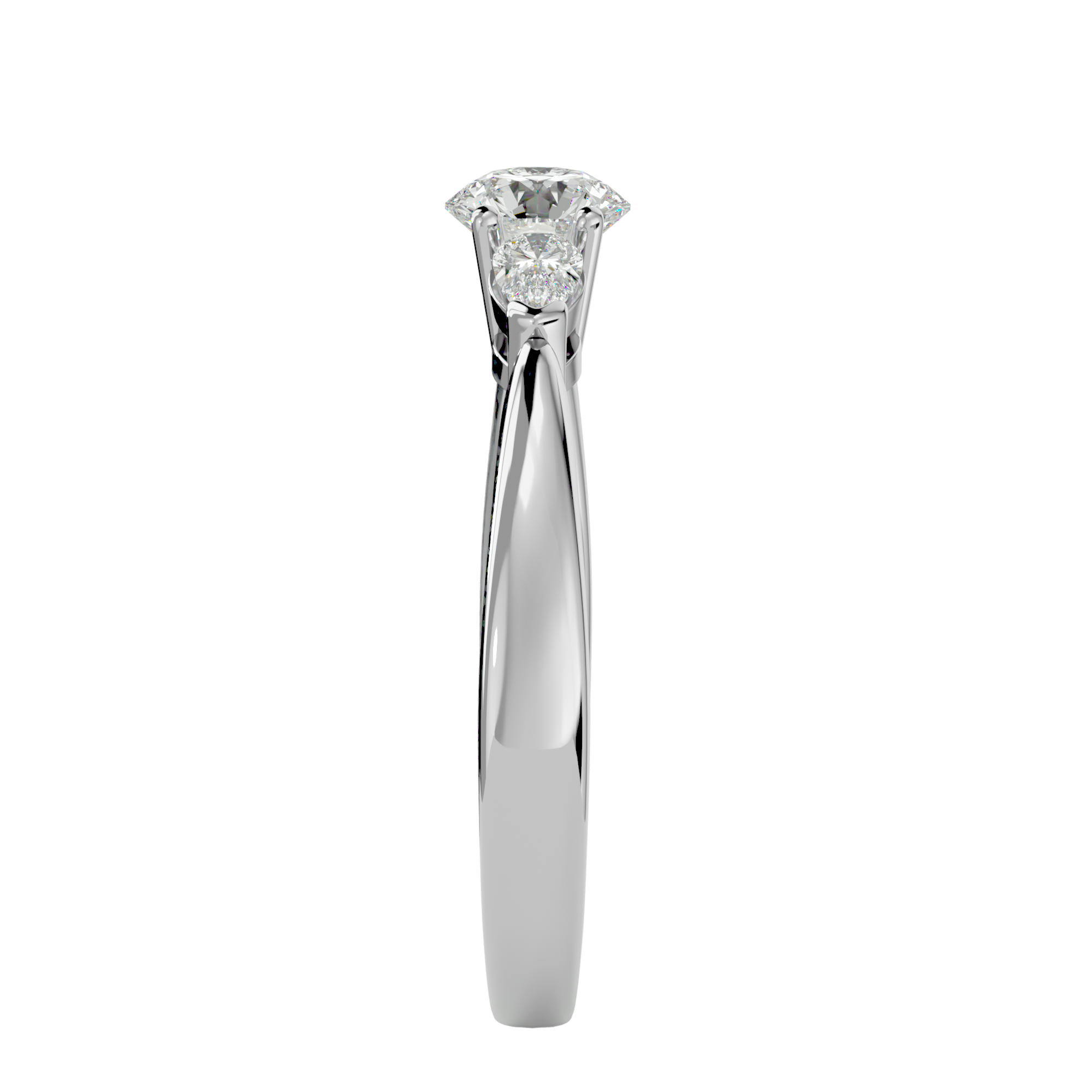 1 ctw Round Three Stone Lab Grown Diamond Ring