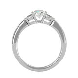 1 ctw Round Three Stone Lab Grown Diamond Ring