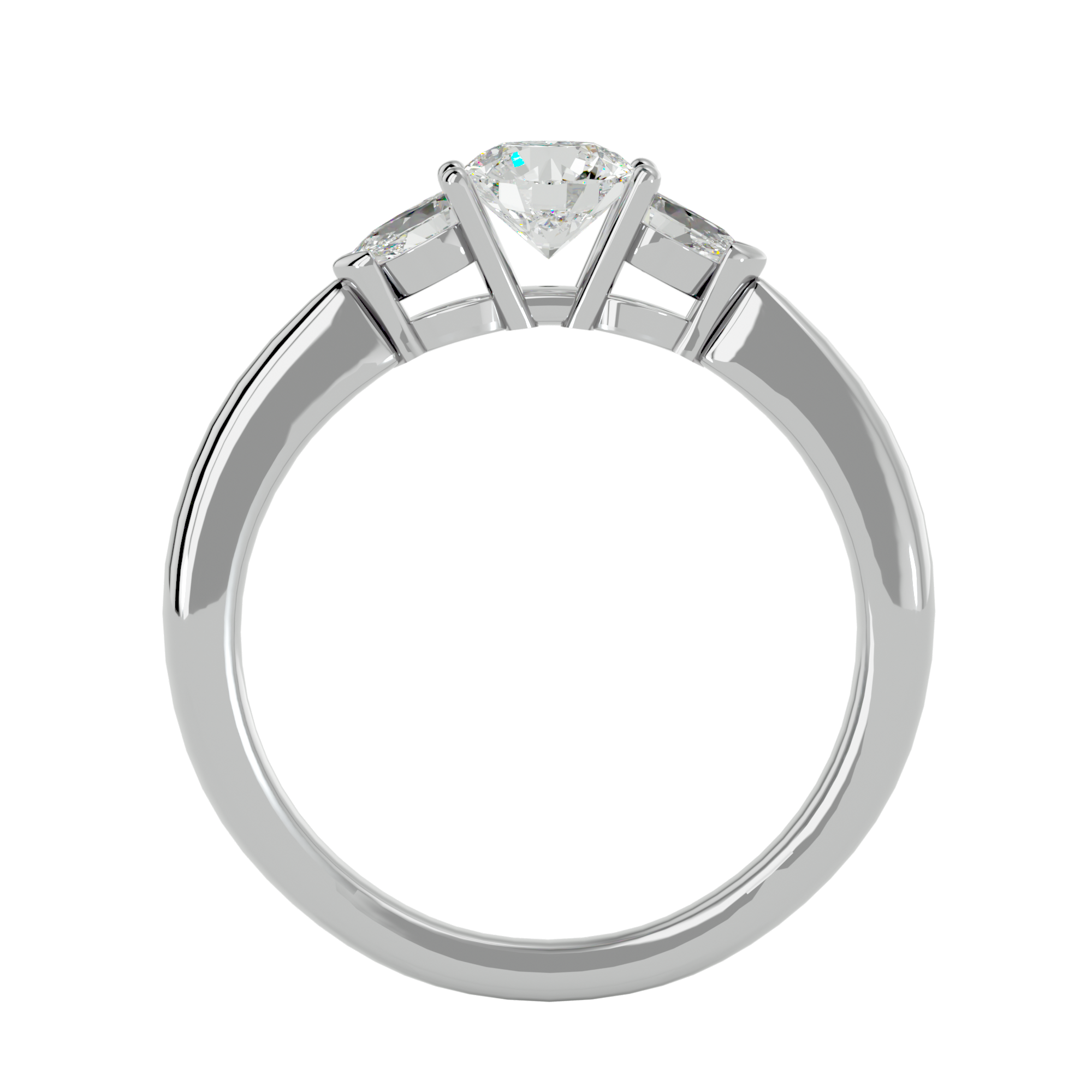 1 ctw Round Three Stone Lab Grown Diamond Ring