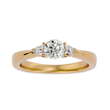 1 ctw Round Three Stone Lab Grown Diamond Ring