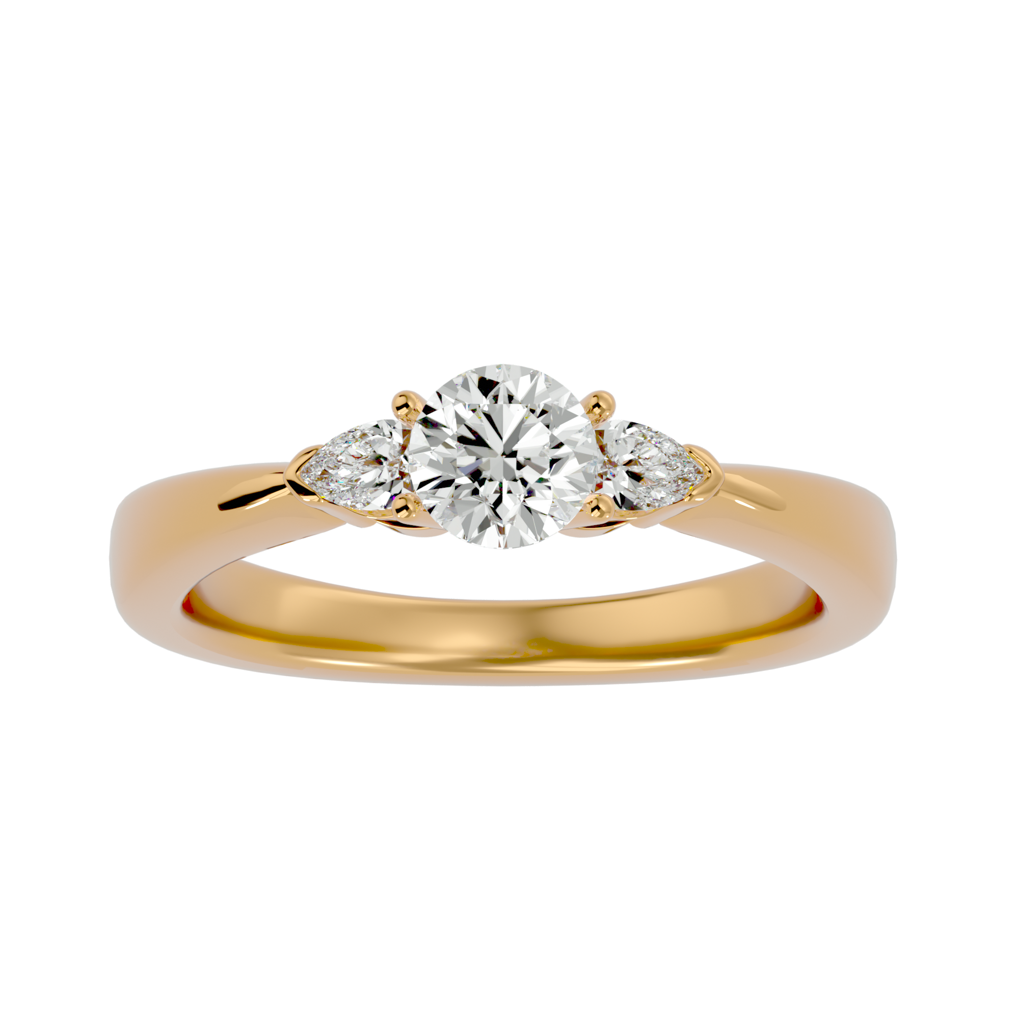 1 ctw Round Three Stone Lab Grown Diamond Ring