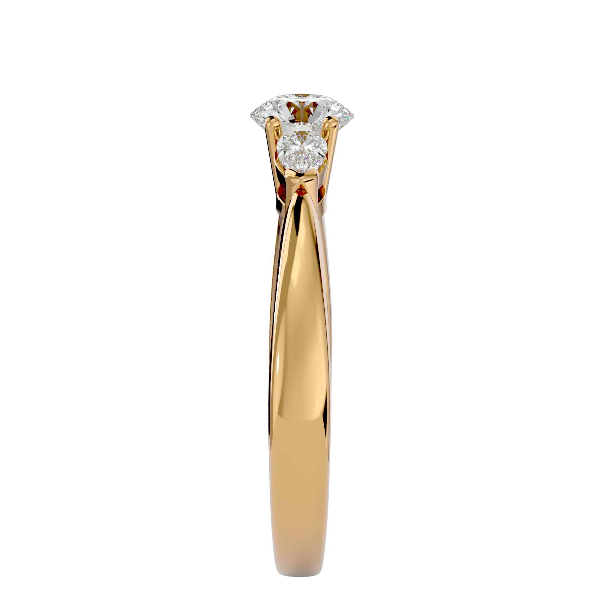 1 ctw Round Three Stone Lab Grown Diamond Ring