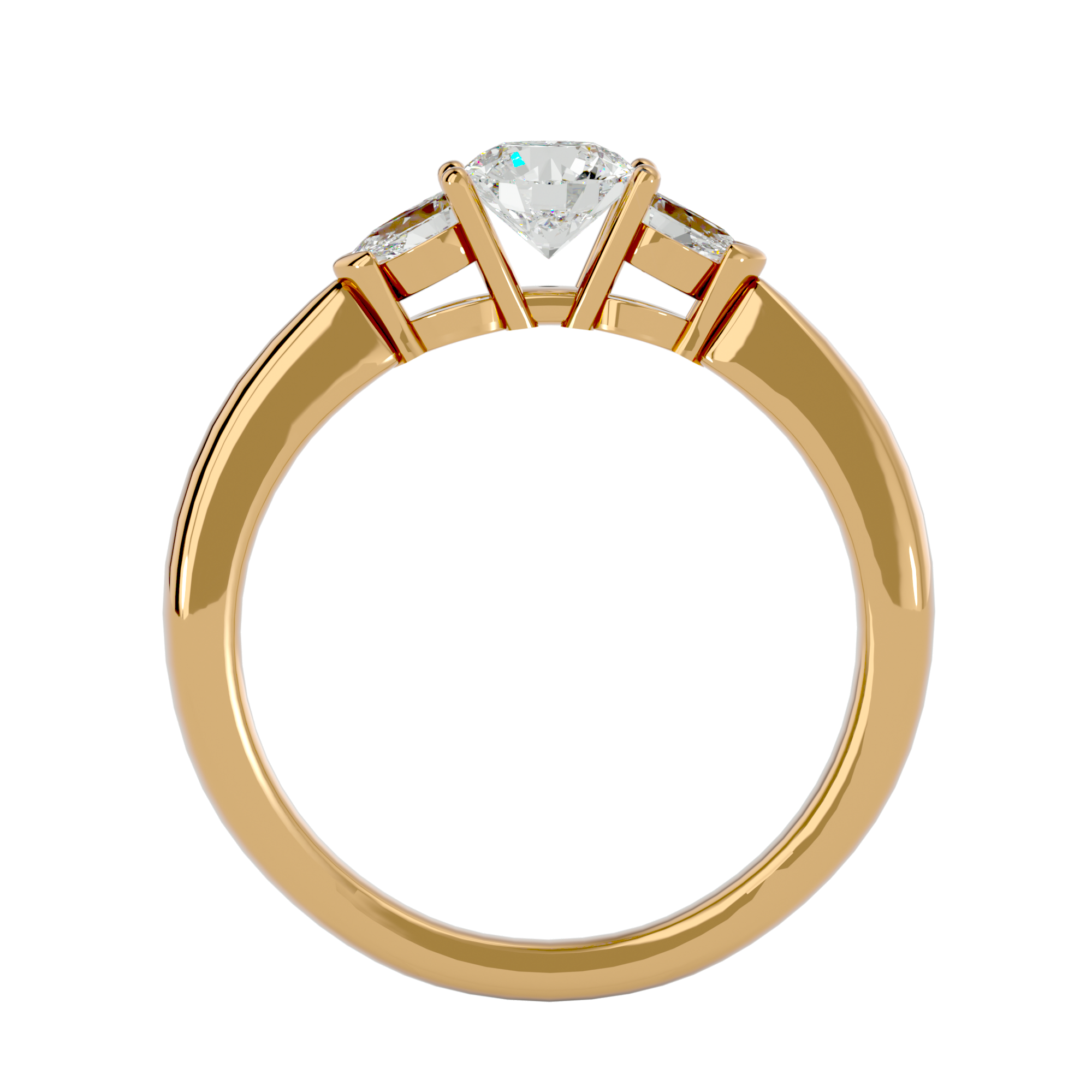 1 ctw Round Three Stone Lab Grown Diamond Ring