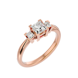 1 ctw Round Three Stone Lab Grown Diamond Ring