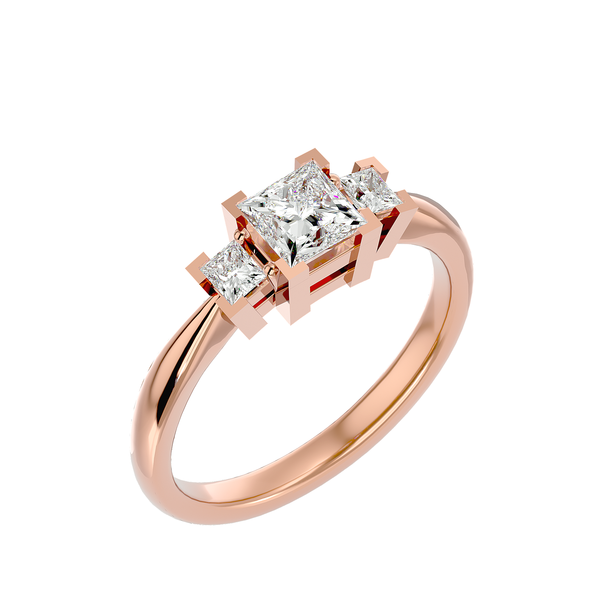 1 ctw Round Three Stone Lab Grown Diamond Ring