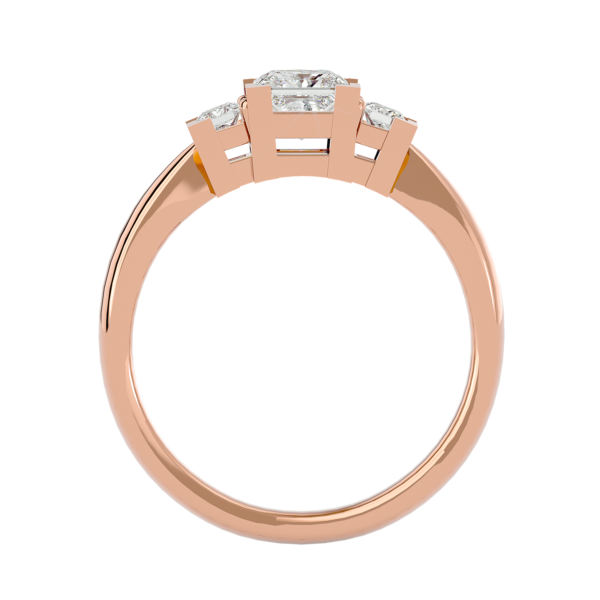 1 ctw Round Three Stone Lab Grown Diamond Ring