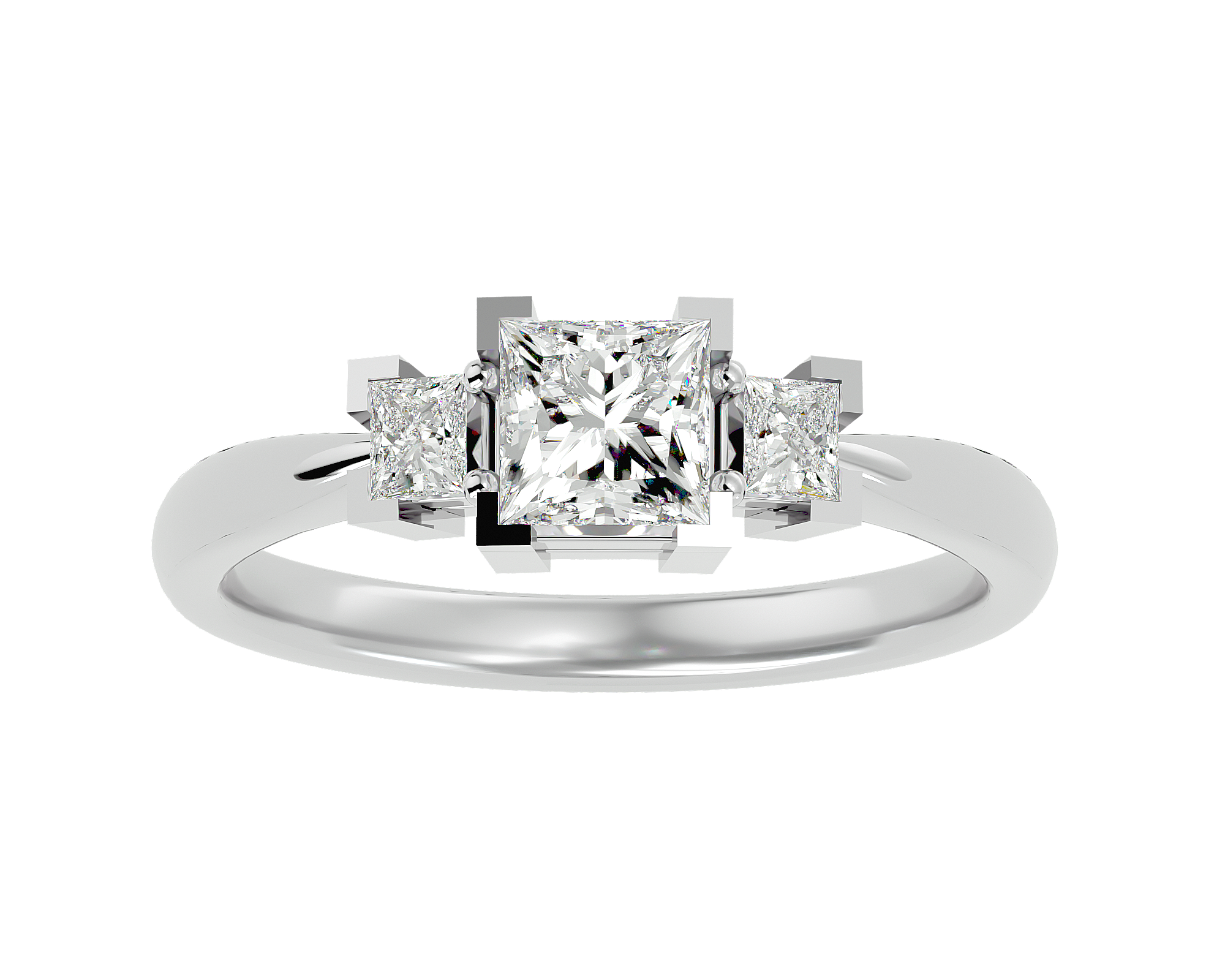 1 ctw Round Three Stone Lab Grown Diamond Ring