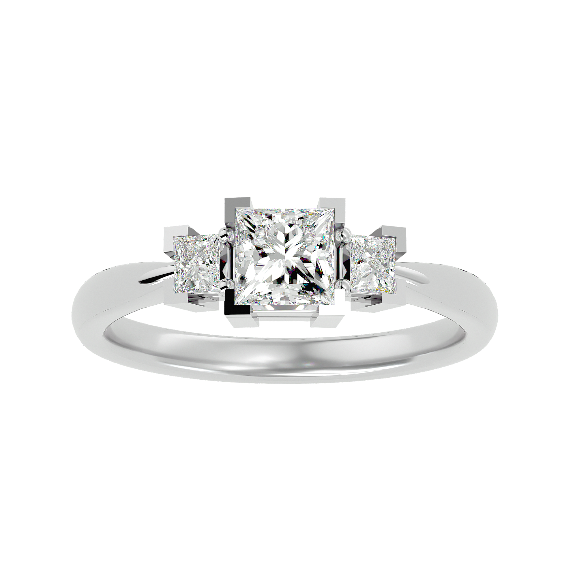 1 ctw Round Three Stone Lab Grown Diamond Ring