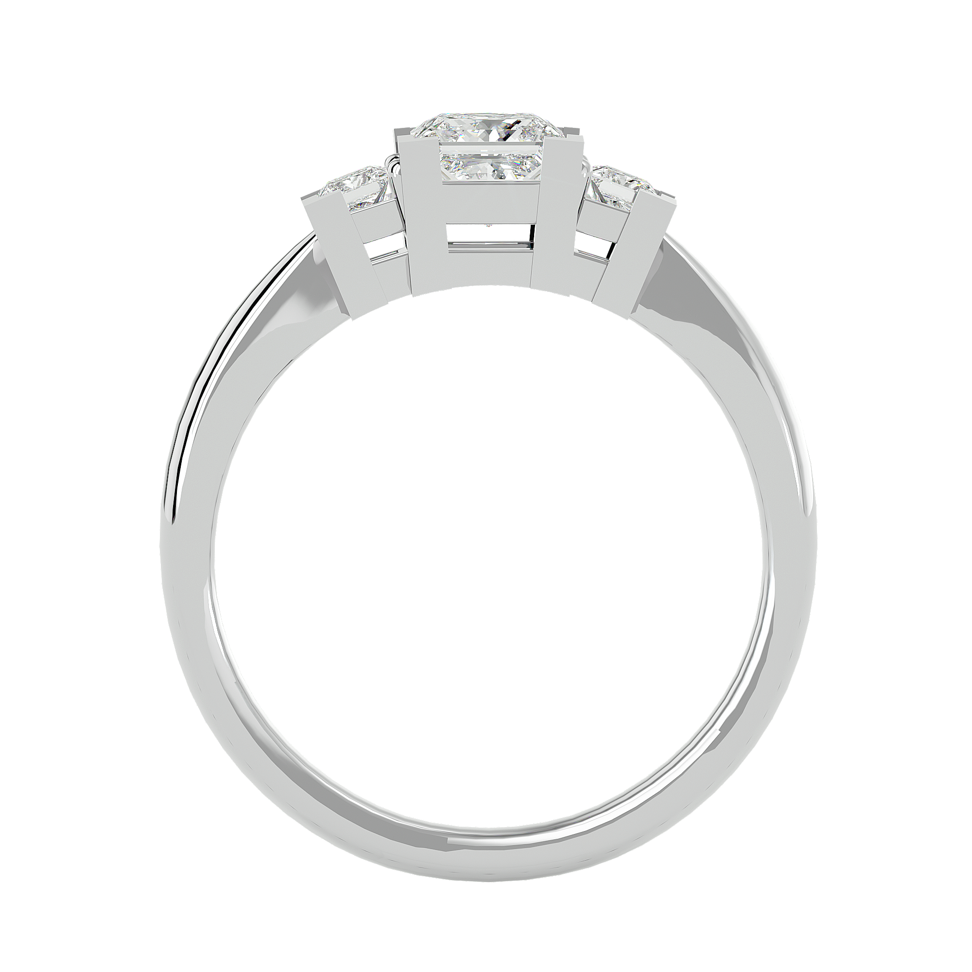 1 ctw Round Three Stone Lab Grown Diamond Ring