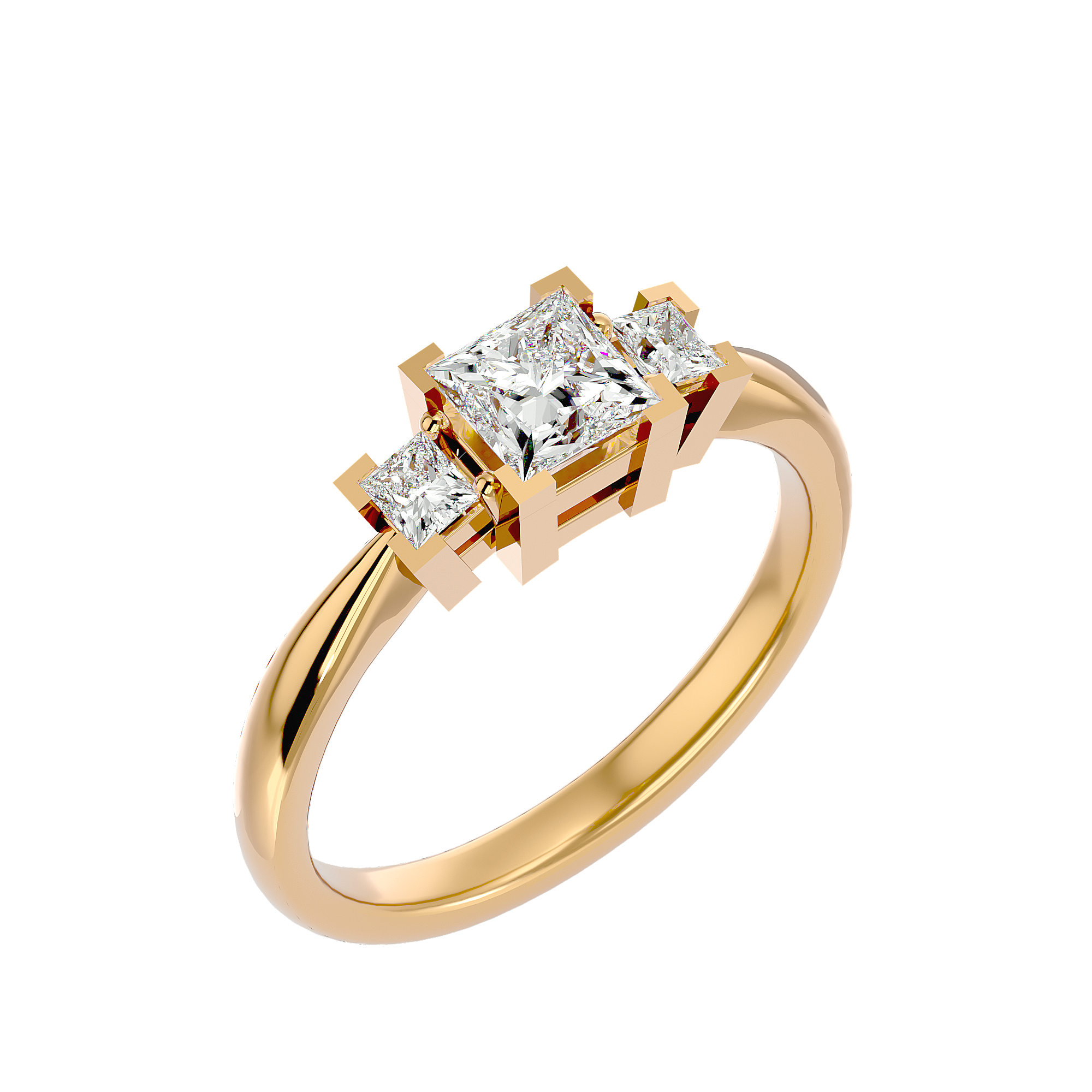 1 ctw Round Three Stone Lab Grown Diamond Ring