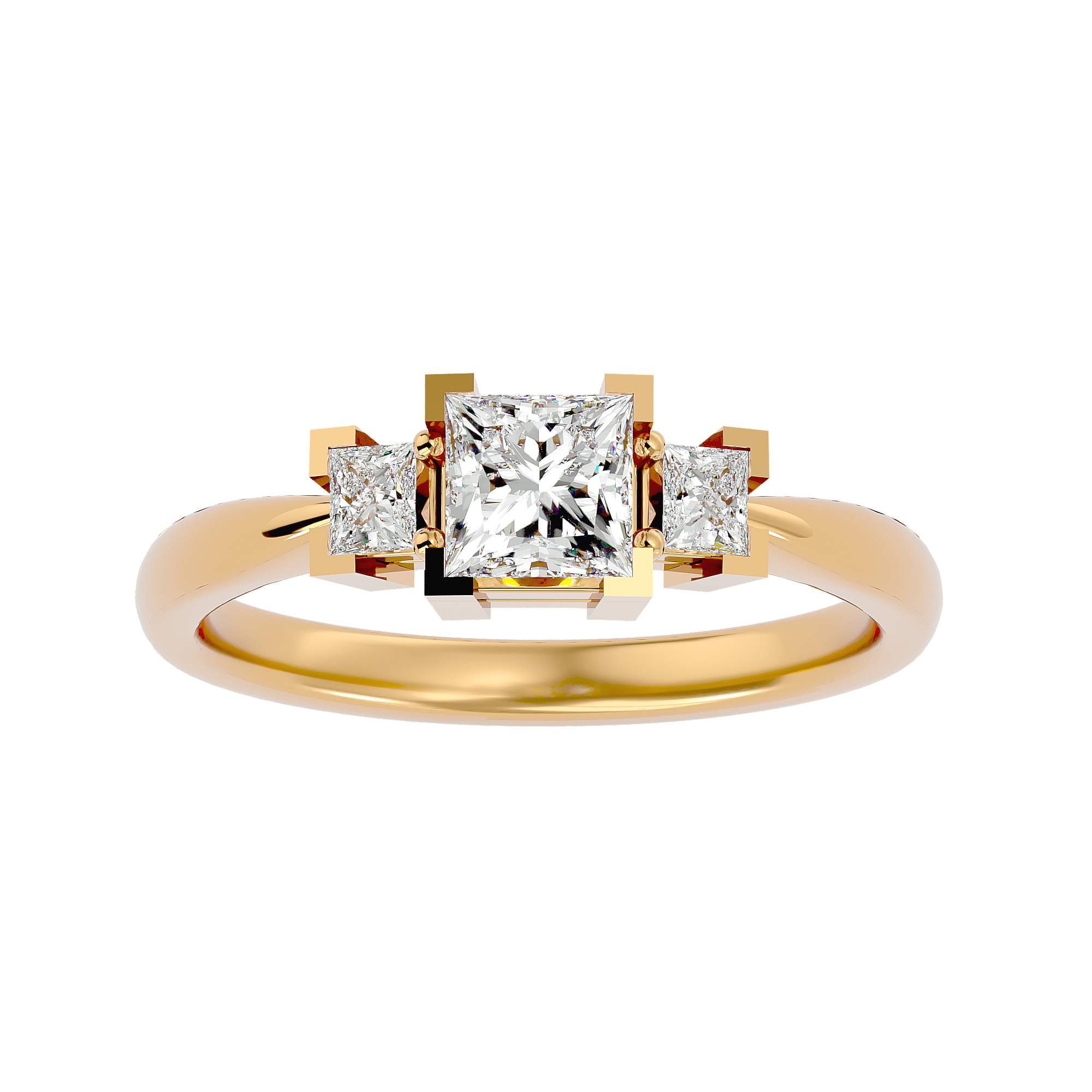 1 ctw Round Three Stone Lab Grown Diamond Ring
