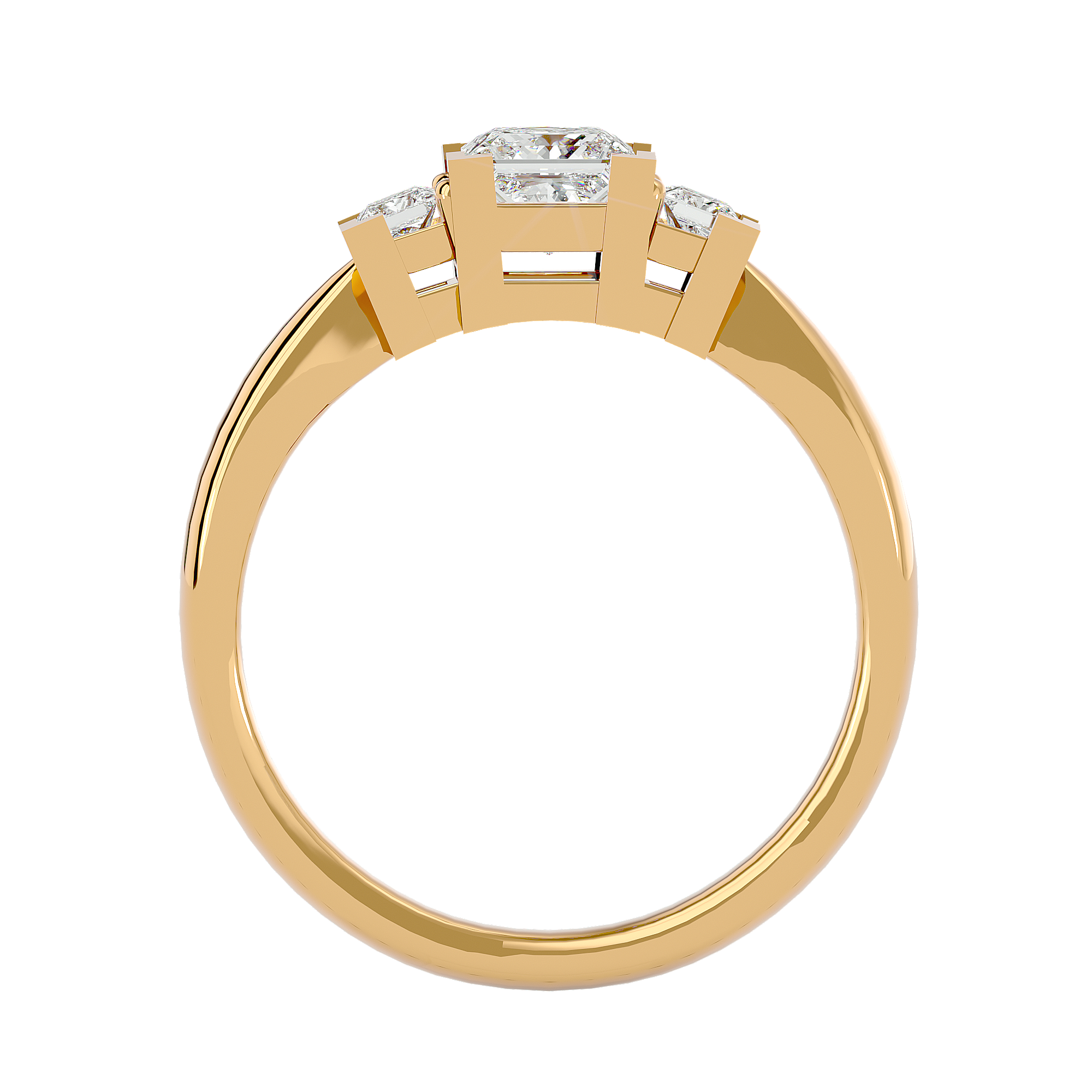 1 ctw Round Three Stone Lab Grown Diamond Ring
