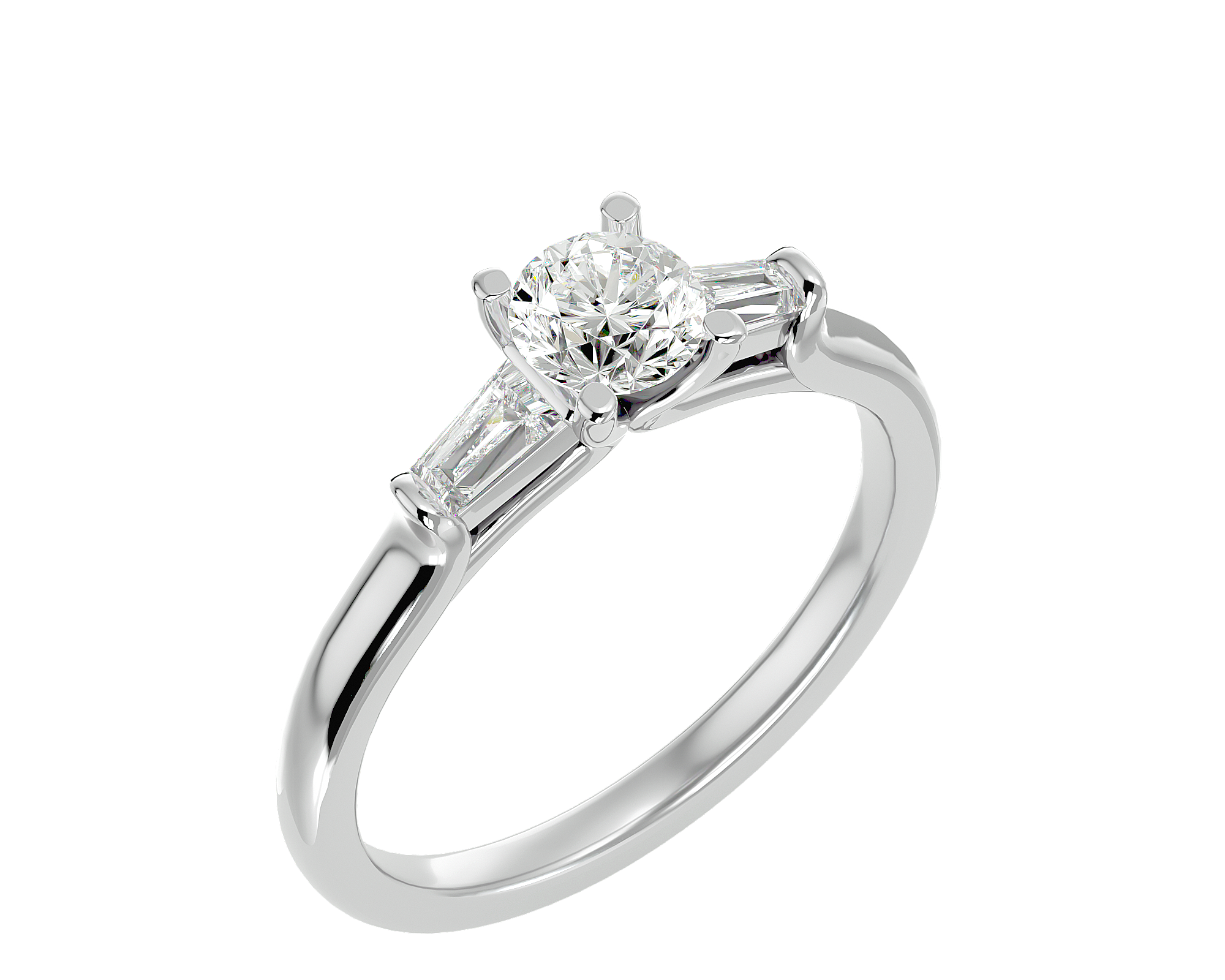 1 ctw Round Three Stone Lab Grown Diamond Ring