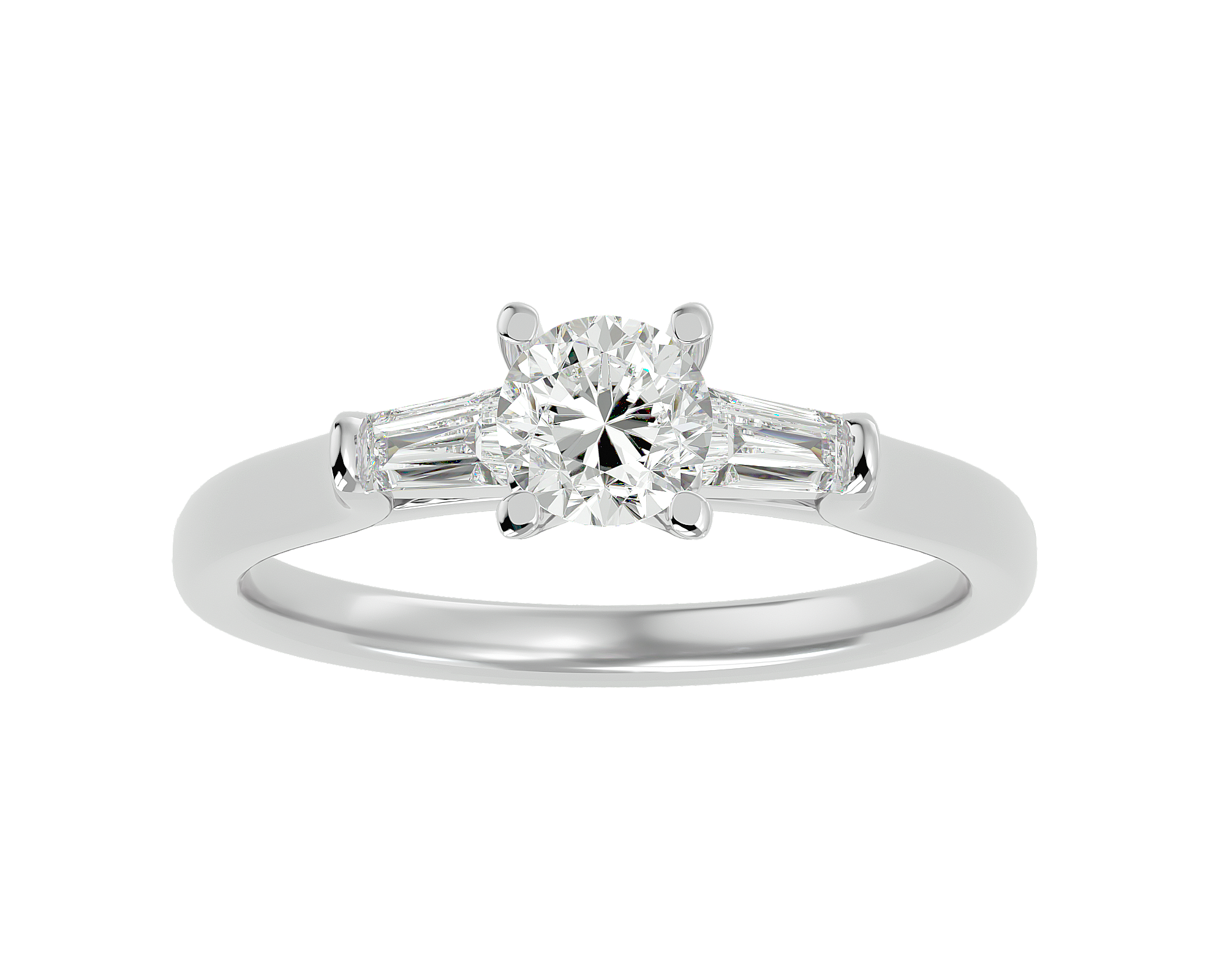 1 ctw Round Three Stone Lab Grown Diamond Ring