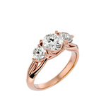 2 1/3 ctw Round Three Stone Lab Grown Diamond Ring