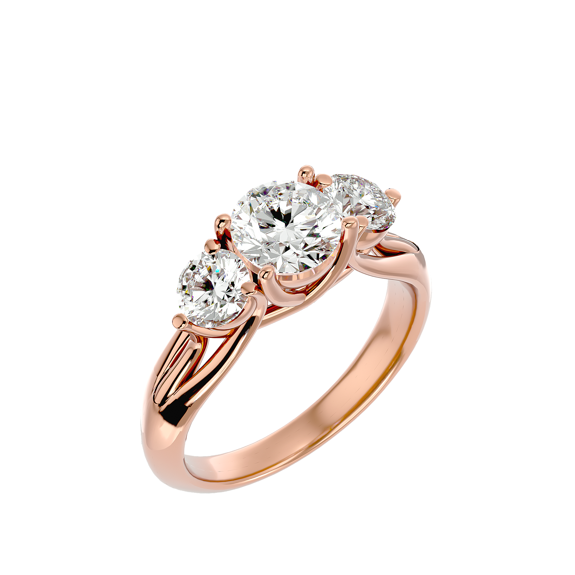 2 1/3 ctw Round Three Stone Lab Grown Diamond Ring