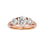 2 1/3 ctw Round Three Stone Lab Grown Diamond Ring