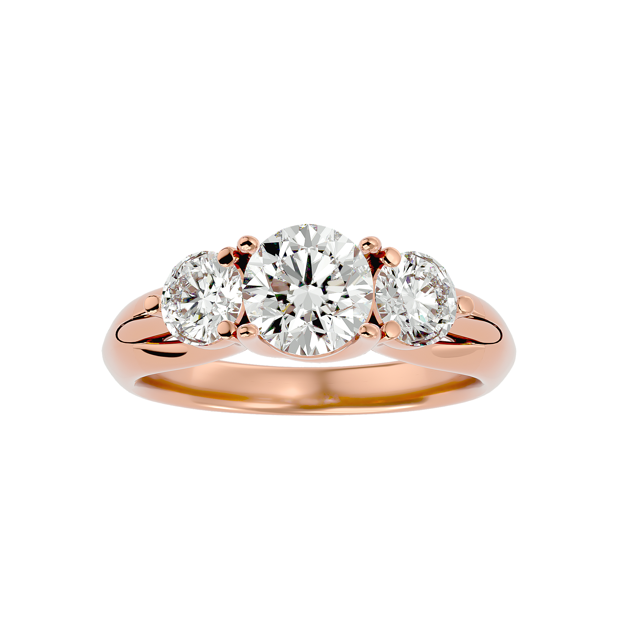 2 1/3 ctw Round Three Stone Lab Grown Diamond Ring