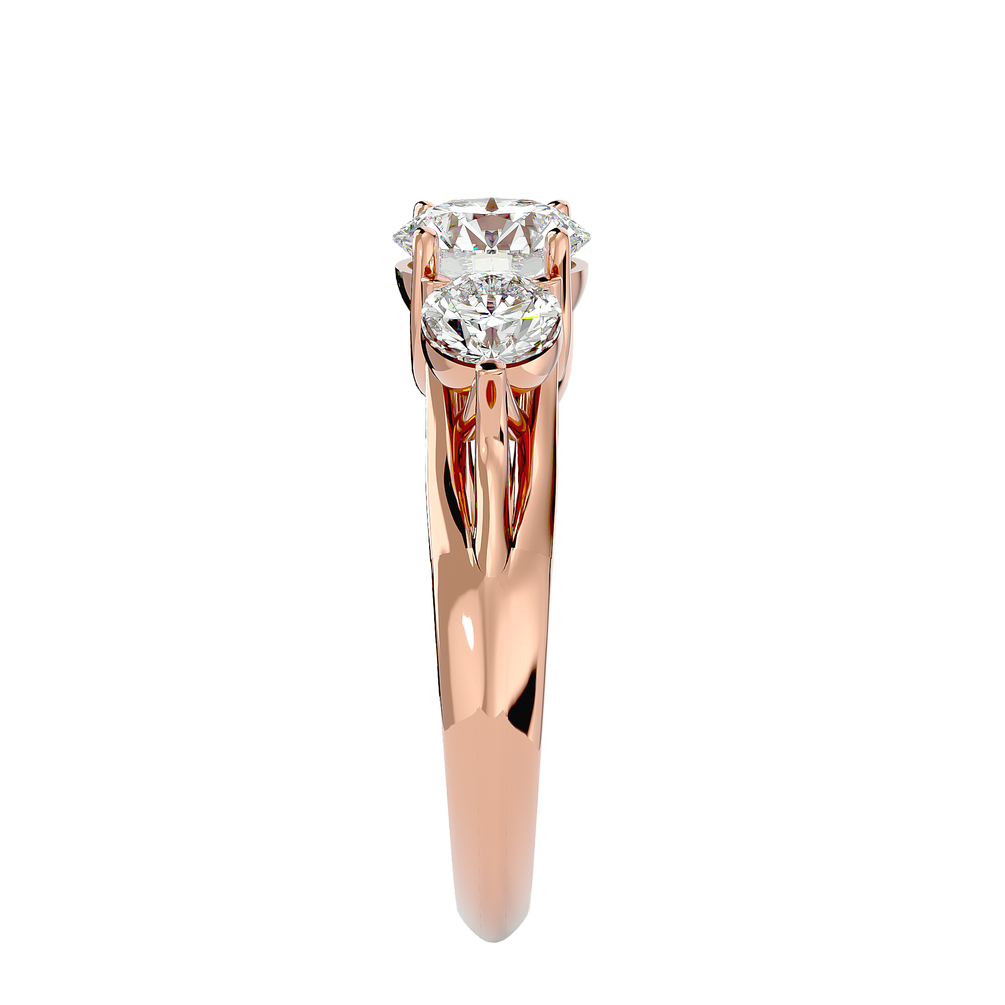 2 1/3 ctw Round Three Stone Lab Grown Diamond Ring