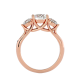 2 1/3 ctw Round Three Stone Lab Grown Diamond Ring
