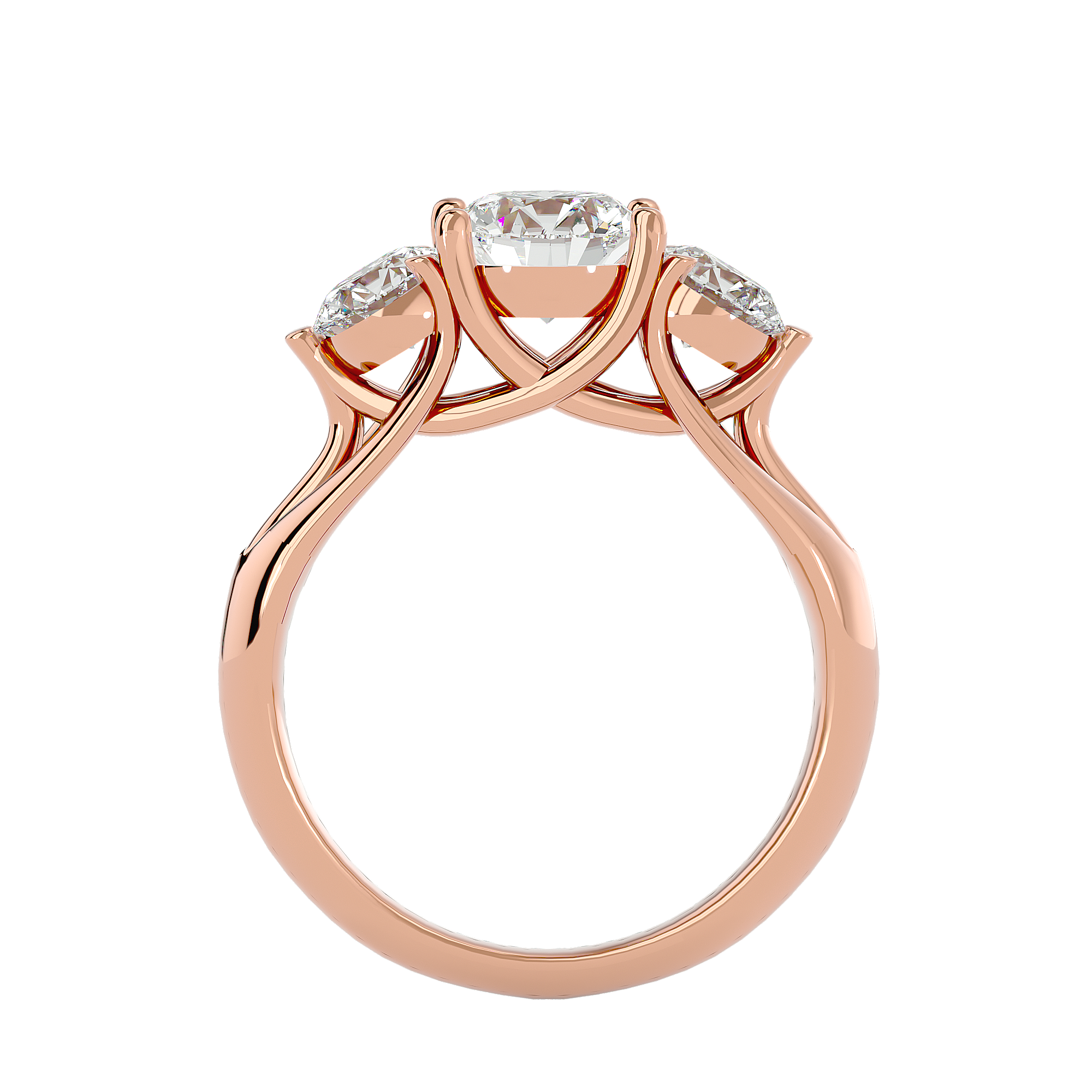 2 1/3 ctw Round Three Stone Lab Grown Diamond Ring