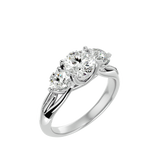 2 1/3 ctw Round Three Stone Lab Grown Diamond Ring