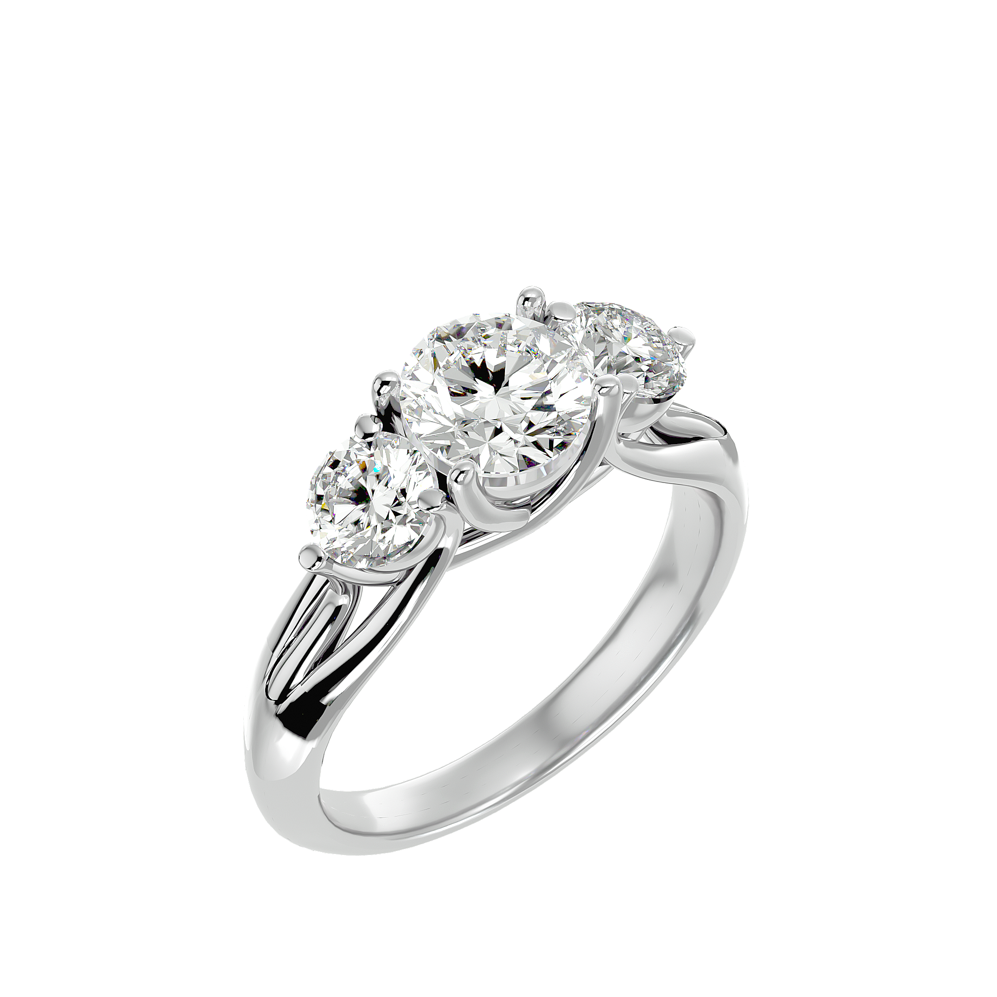 2 1/3 ctw Round Three Stone Lab Grown Diamond Ring