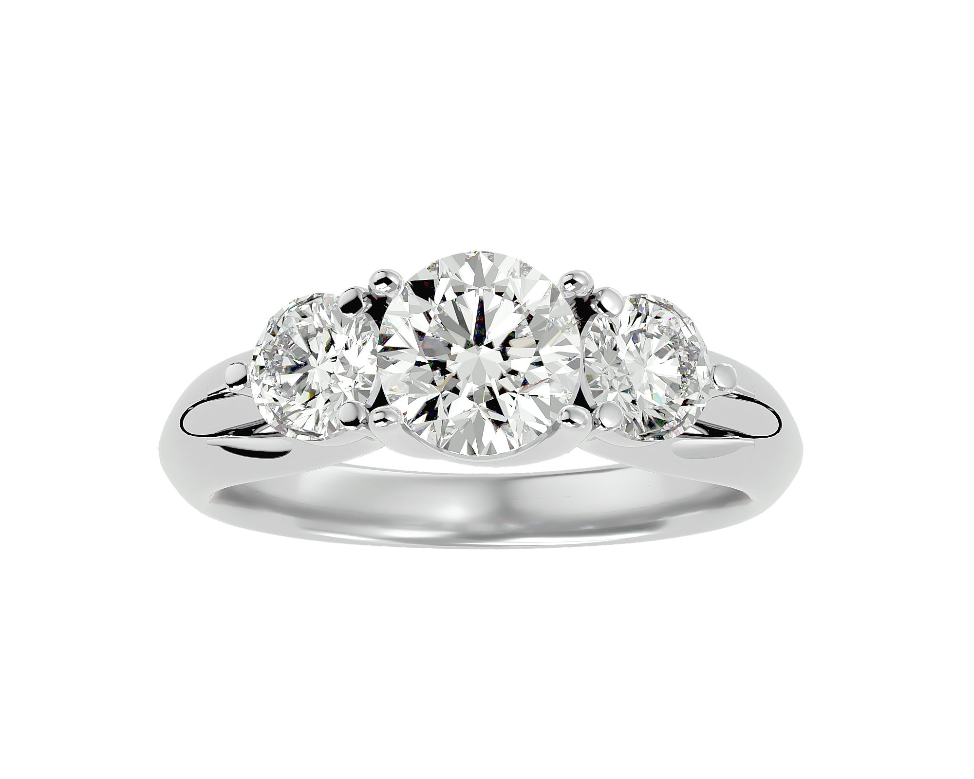 2 1/3 ctw Round Three Stone Lab Grown Diamond Ring