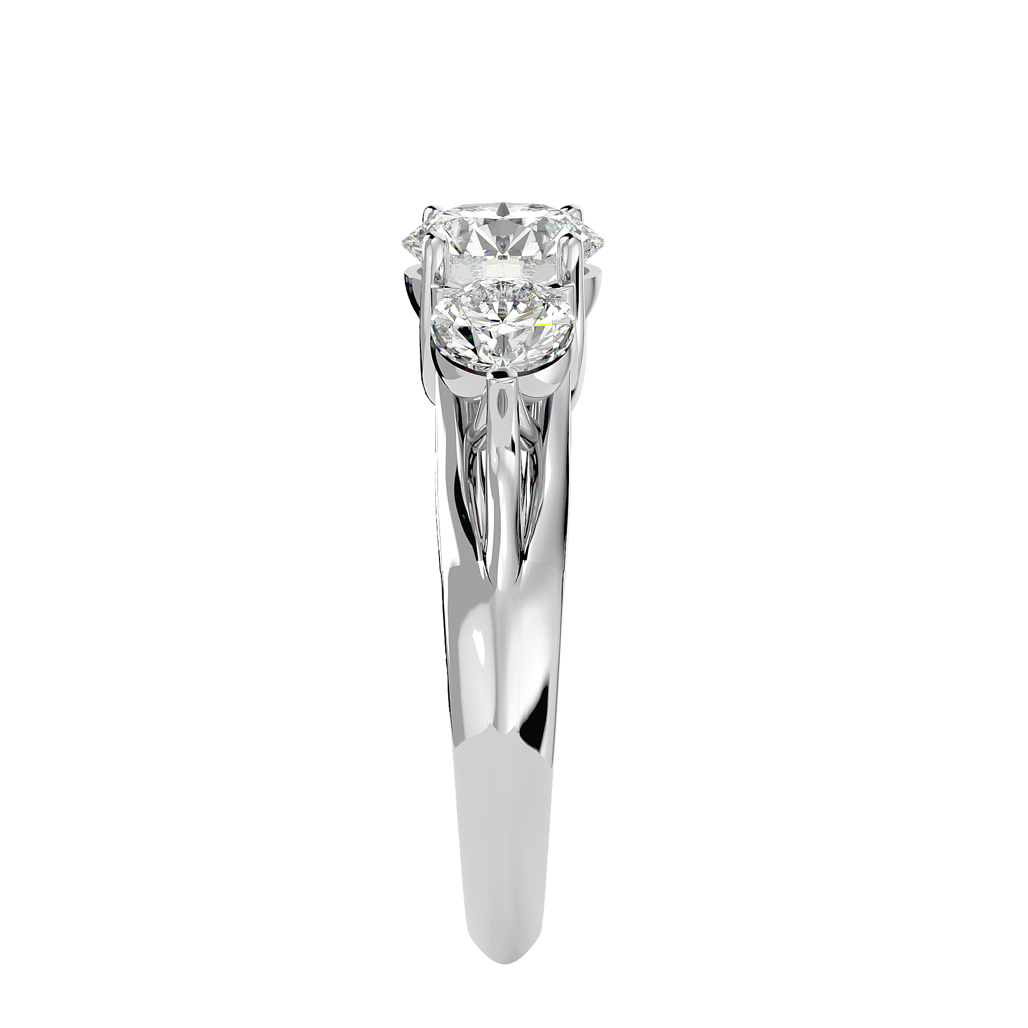 2 1/3 ctw Round Three Stone Lab Grown Diamond Ring
