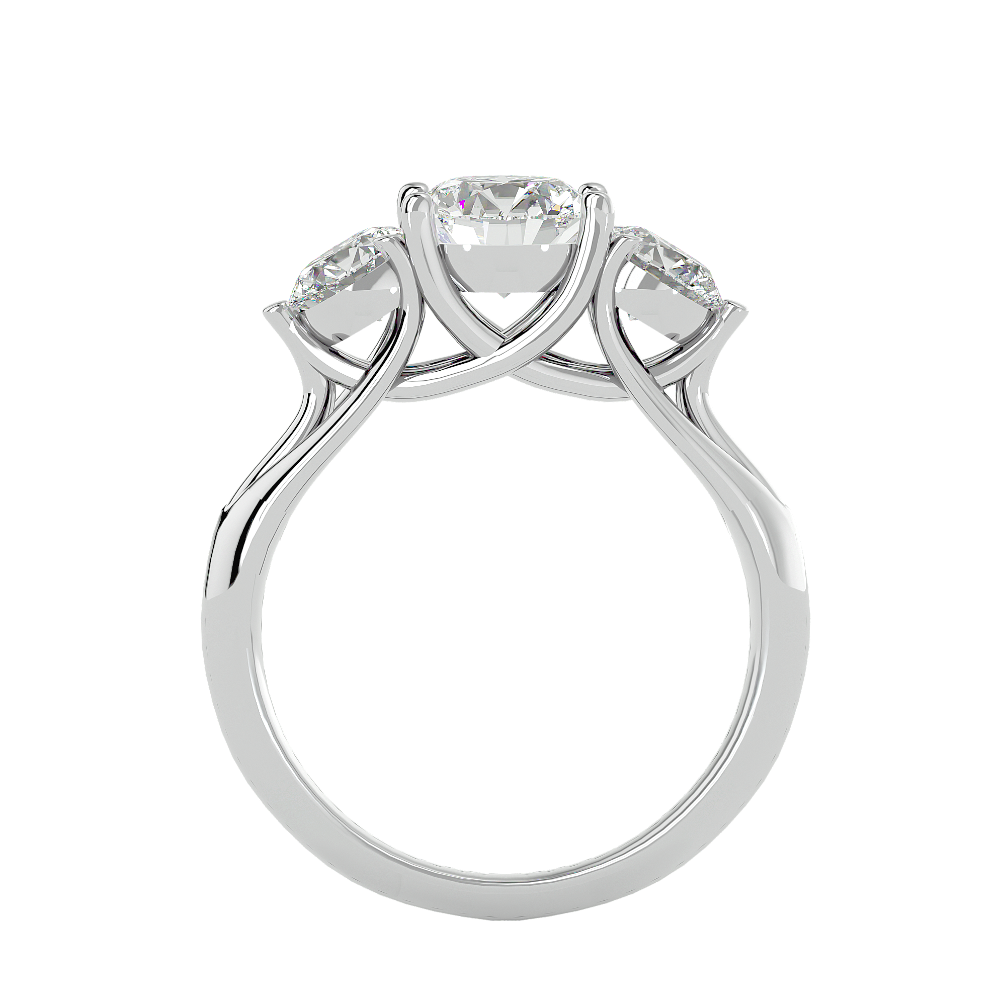 2 1/3 ctw Round Three Stone Lab Grown Diamond Ring