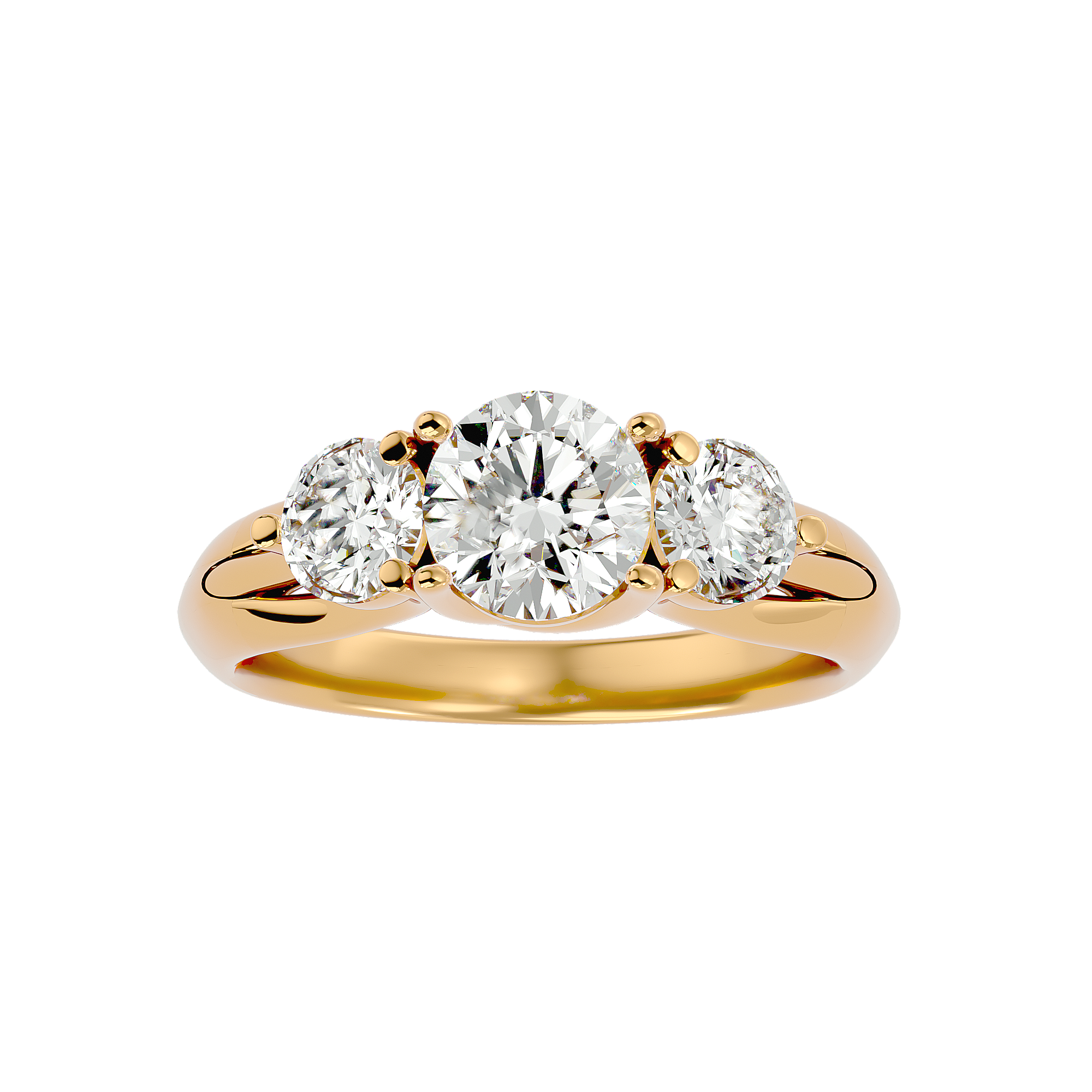 2 1/3 ctw Round Three Stone Lab Grown Diamond Ring
