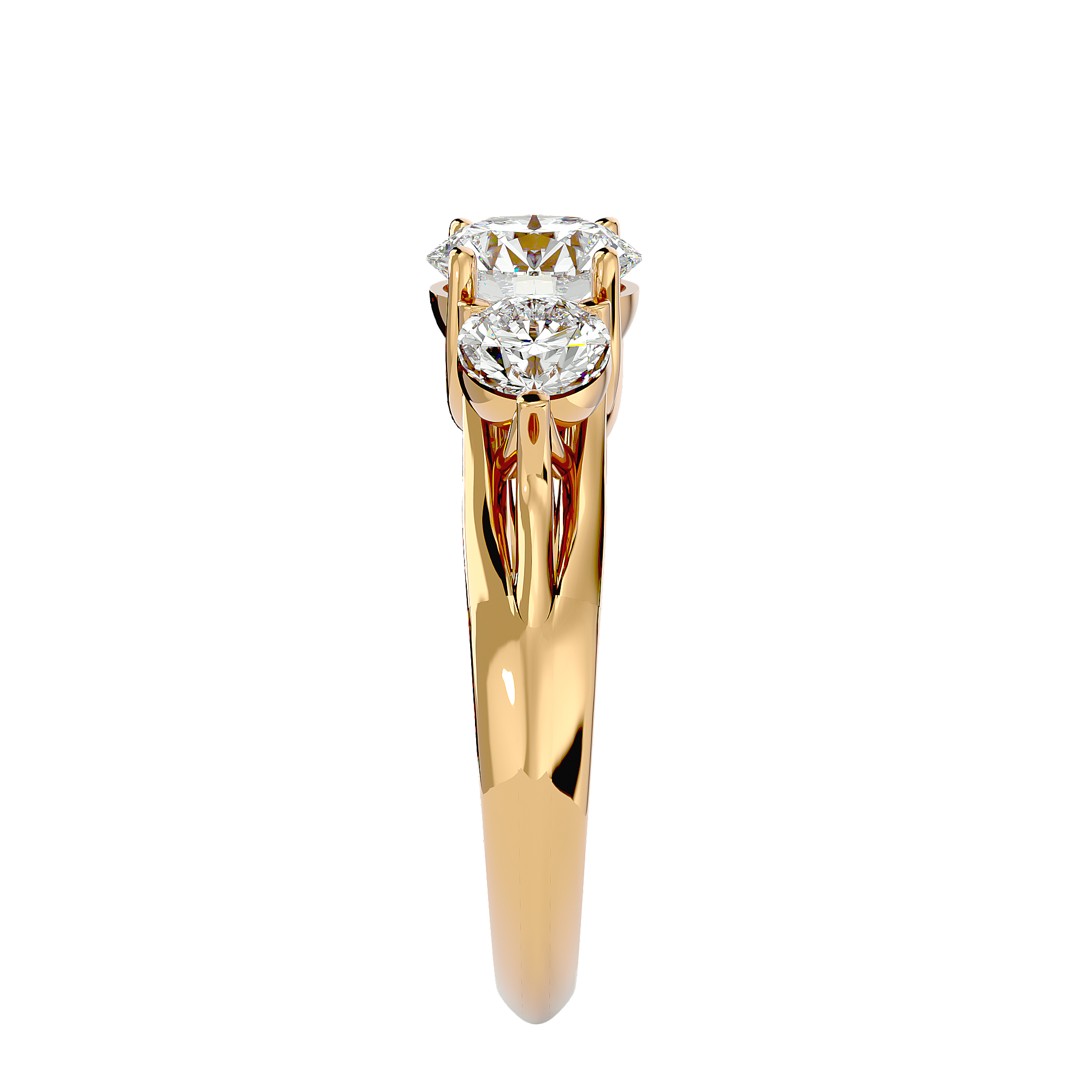 2 1/3 ctw Round Three Stone Lab Grown Diamond Ring