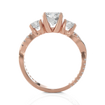 1 5/8 ctw Round 3 Stone Lab Grown Diamond Ring