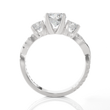 1 5/8 ctw Round 3 Stone Lab Grown Diamond Ring