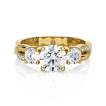 1 5/8 ctw Round 3 Stone Lab Grown Diamond Ring