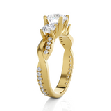 1 5/8 ctw Round 3 Stone Lab Grown Diamond Ring