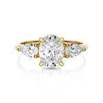 1 7/8 ctw Oval Lab Grown Diamond Side Stone Engagement Ring