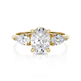 1 7/8 ctw Oval Lab Grown Diamond Side Stone Engagement Ring