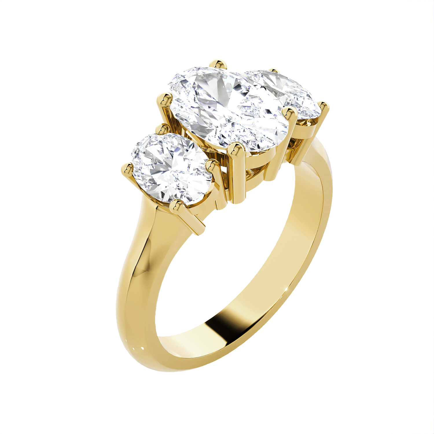 2 5/8 ctw Oval 3 Stone Lab Grown Diamond Ring