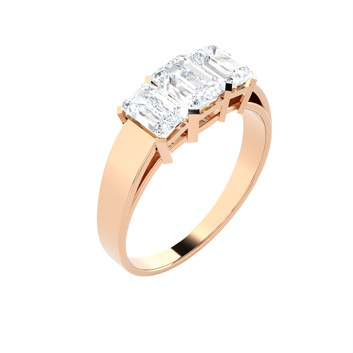 1 1/2 ctw Emerald-Cut Three Stone Lab Grown Diamond Ring