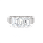 1 1/2 ctw Emerald-Cut Three Stone Lab Grown Diamond Ring