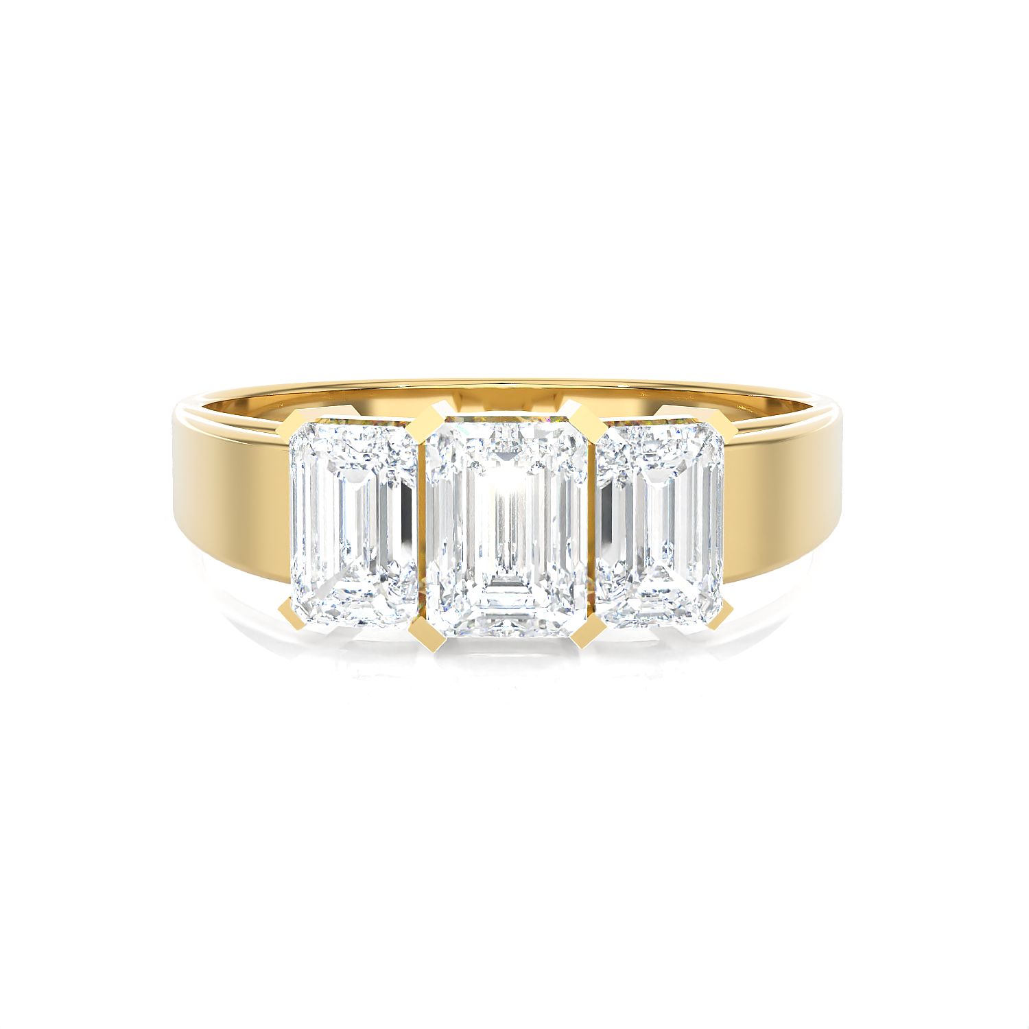 1 1/2 ctw Emerald-Cut Three Stone Lab Grown Diamond Ring