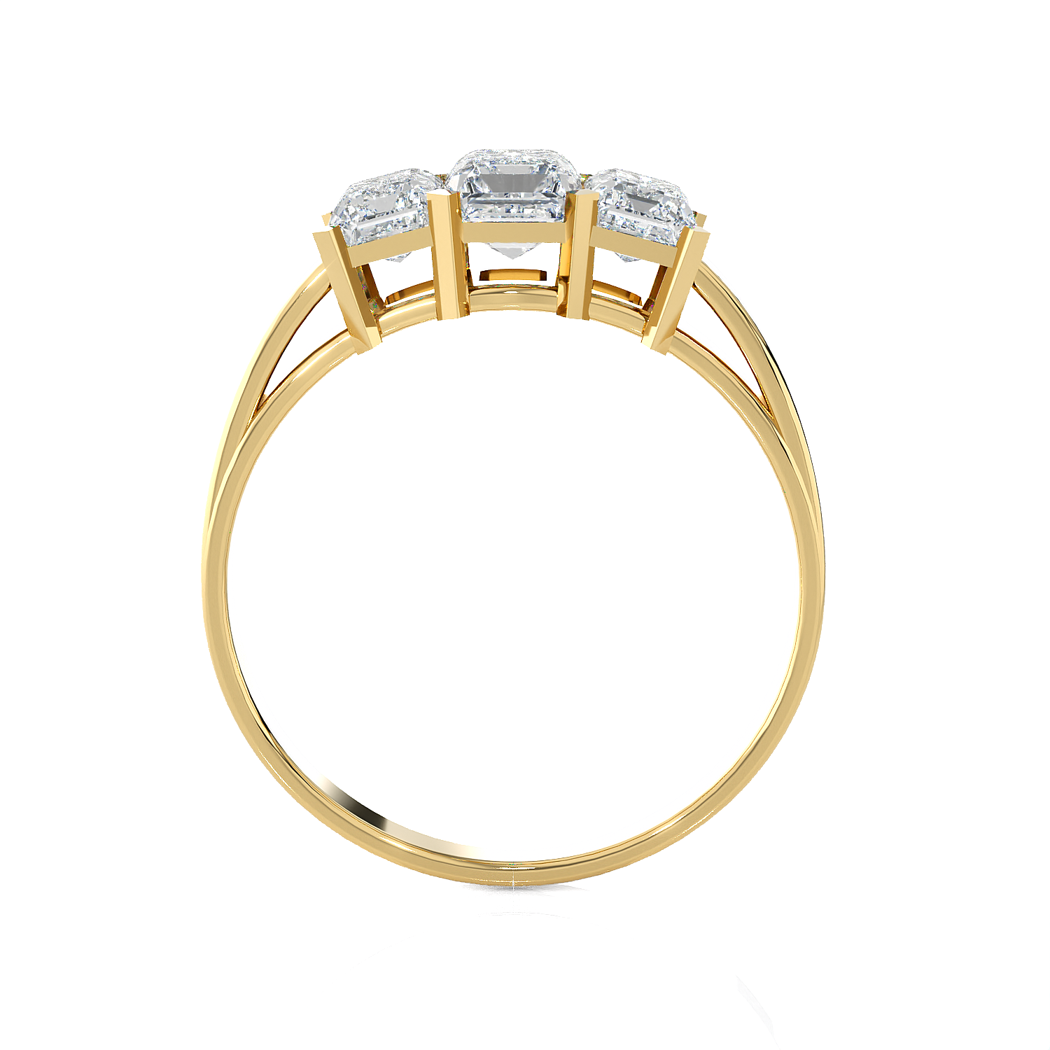 1 1/2 ctw Emerald-Cut Three Stone Lab Grown Diamond Ring